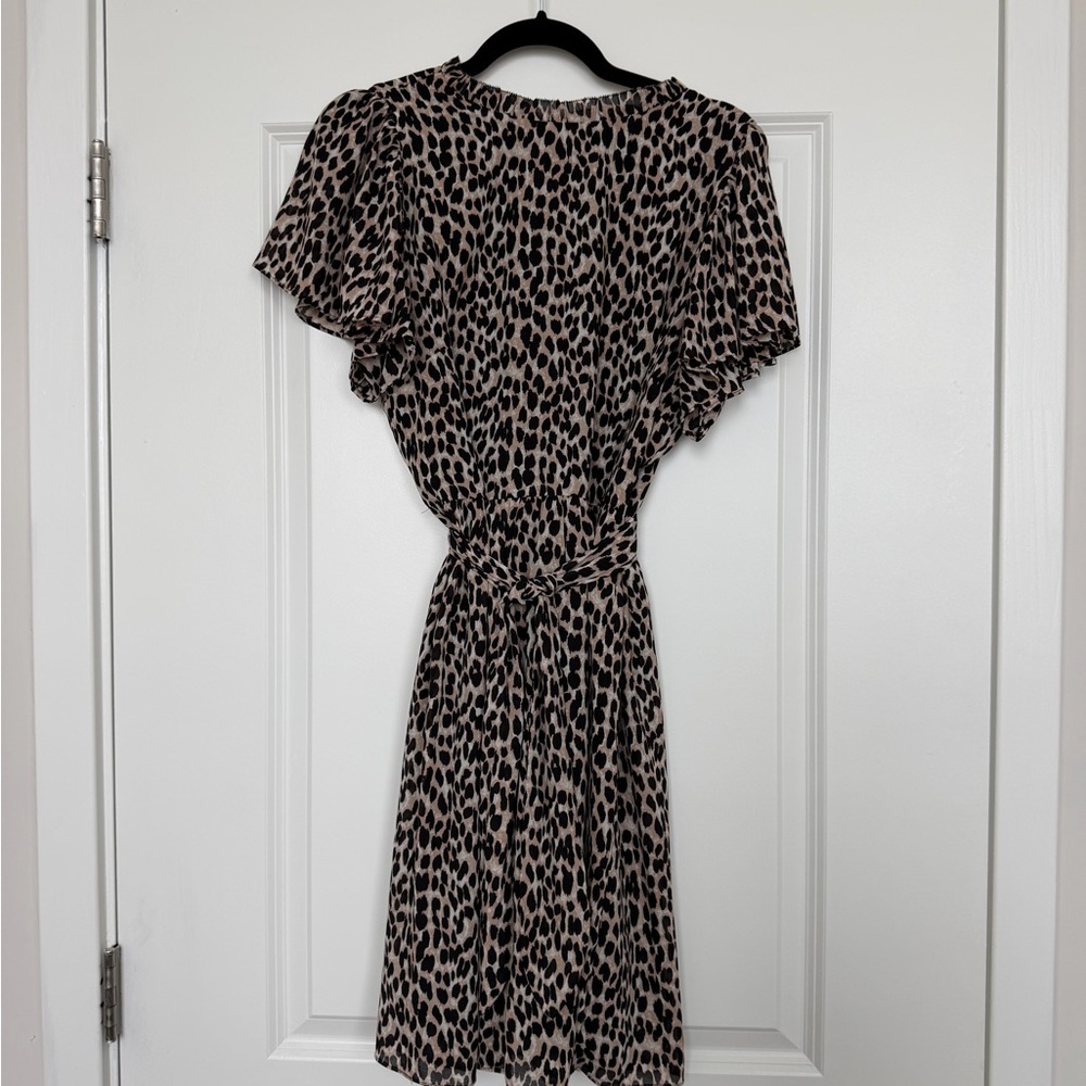 LOFT Leopard Print Dress - Size Large